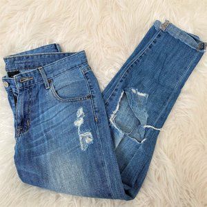 Mossimo Boyfriend Crop Ripped Jeans